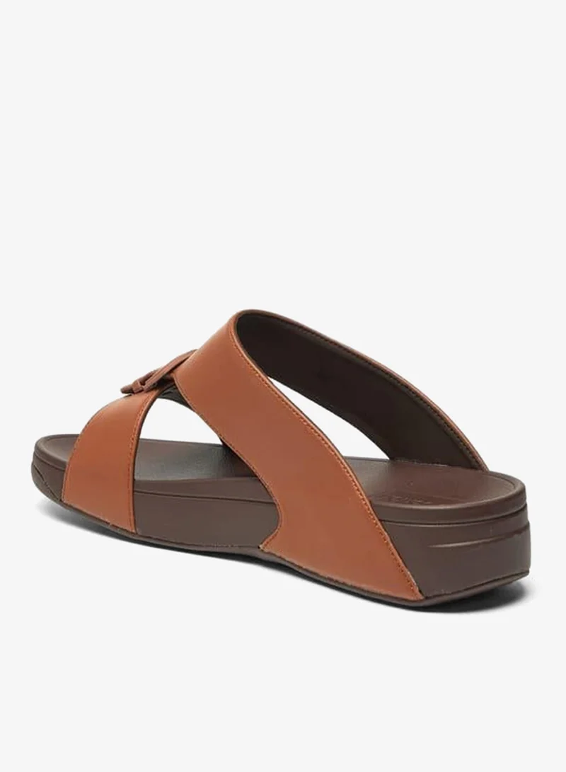Le Confort Solid Slip-On Sandals with Buckle Accent