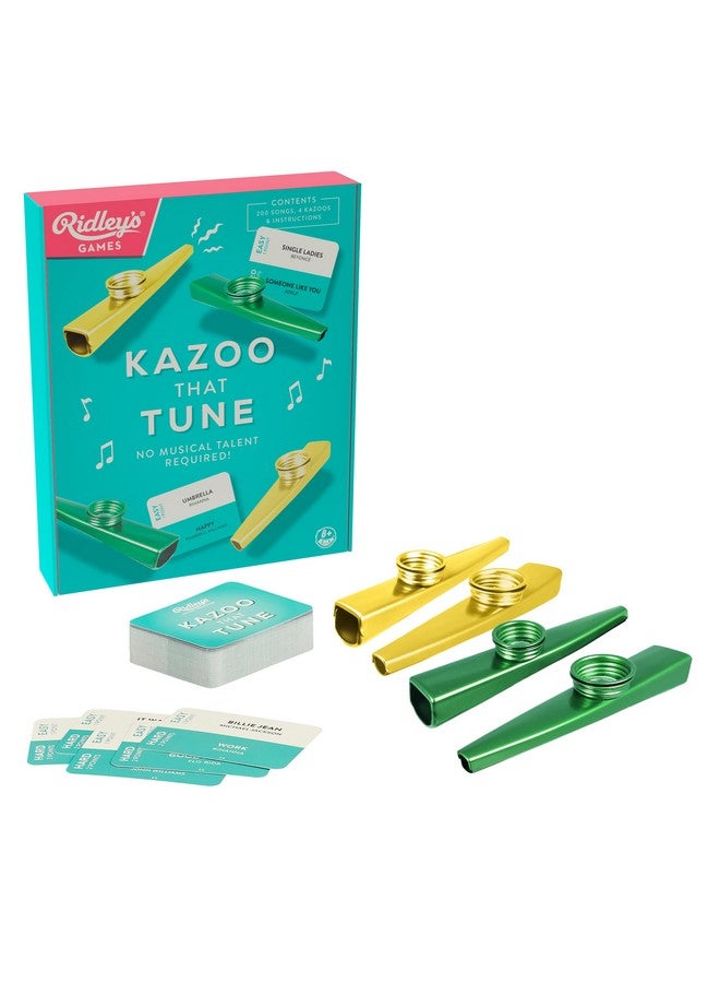 Ridley's Ridley’s Kazoo That Tune Song Guessing Game - Fun Song Games for Families, Fast-Paced Game for 2-4 Players, Ages 8+ - Includes 4 Kazoos and over 200 Well-Known Tunes - Image 1