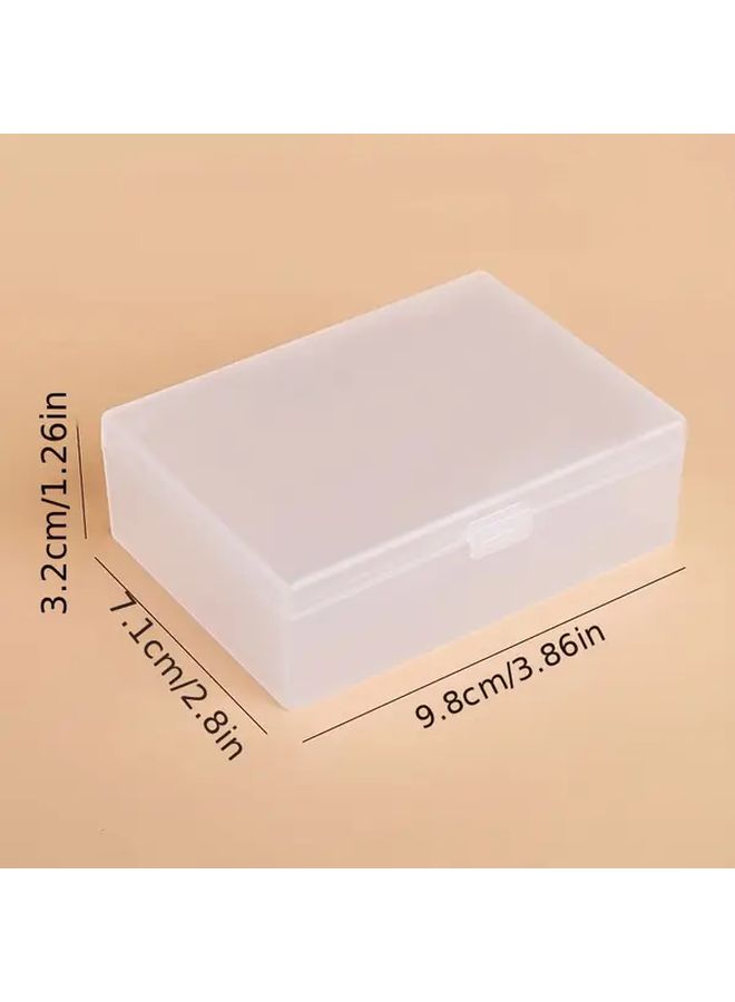 1 Pc Clear Playing Card Storage Box With Lid For Home Desk Dressing Table - Image 2