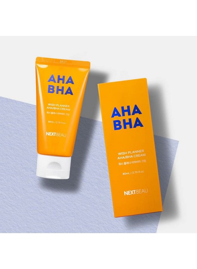 NEXTBEAU Wish Planner Aha/Bha Cream [2.70 Fl.Oz / 80Ml] Aha/Bha Daily Facial Cream Hydrating Moisturizer Korean Skincare  - Image 4