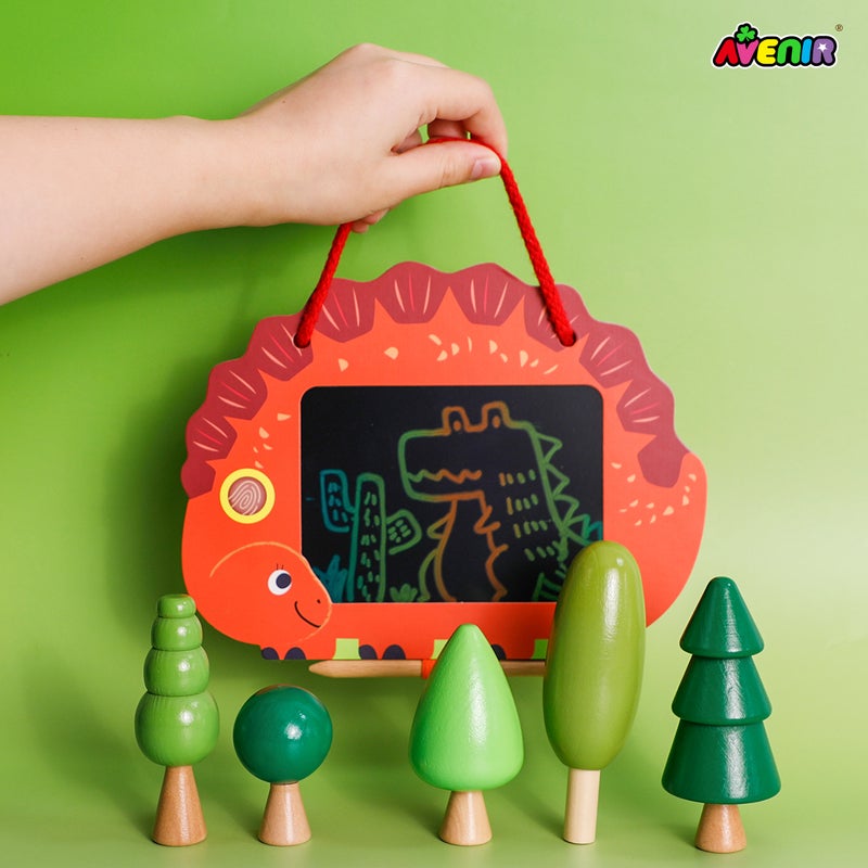 AVENIR LCD Artidoodle Board Dinosaur – Kids Drawing Tablet with Stylus | Erasable Doodle Pad, Eye Protection Screen, Travel-Friendly Writing Board for Boys & Girls - Image 2