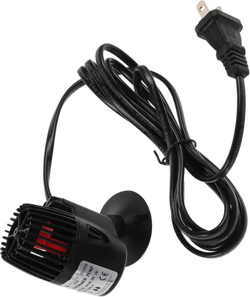 Toyvian Aquarium Wave Maker Pump Submersible Water Circulation Pump with Suction Cup Quiet Black US Plug for Fish Tank Filtration and Wave Simulation - Image 1