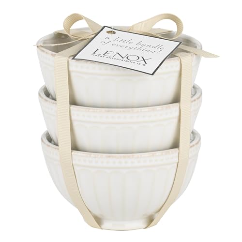 Lenox (858037 ) French Perle Groove Bowls (Set of 3), Mini, White - Image 2