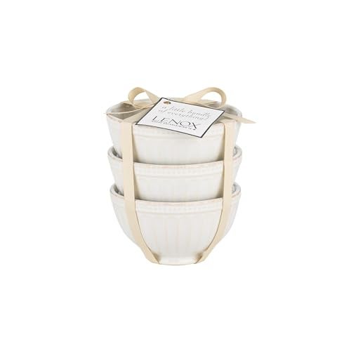 Lenox (858037 ) French Perle Groove Bowls (Set of 3), Mini, White - Image 1