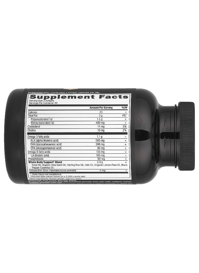 Ancient Nutrition - Ancient Nutrition, Omegas, Whole Body, 1,000 mg, 90 Softgels (333 mg Per Softgels) - Image 1
