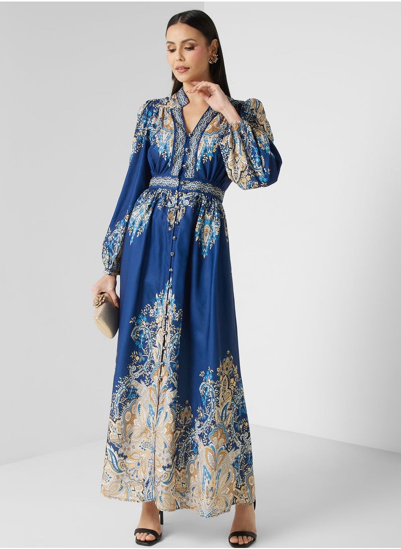 Khizana - Abstract Print Dress - Image 1