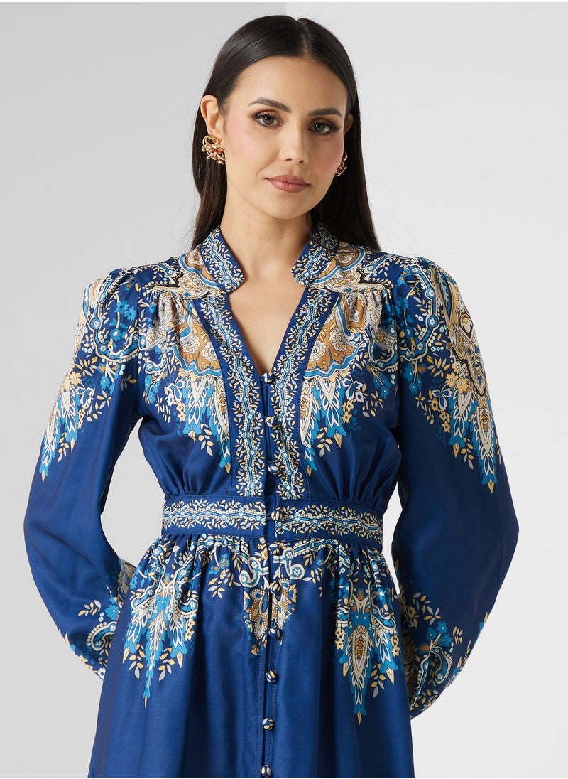 Khizana - Abstract Print Dress - Image 1