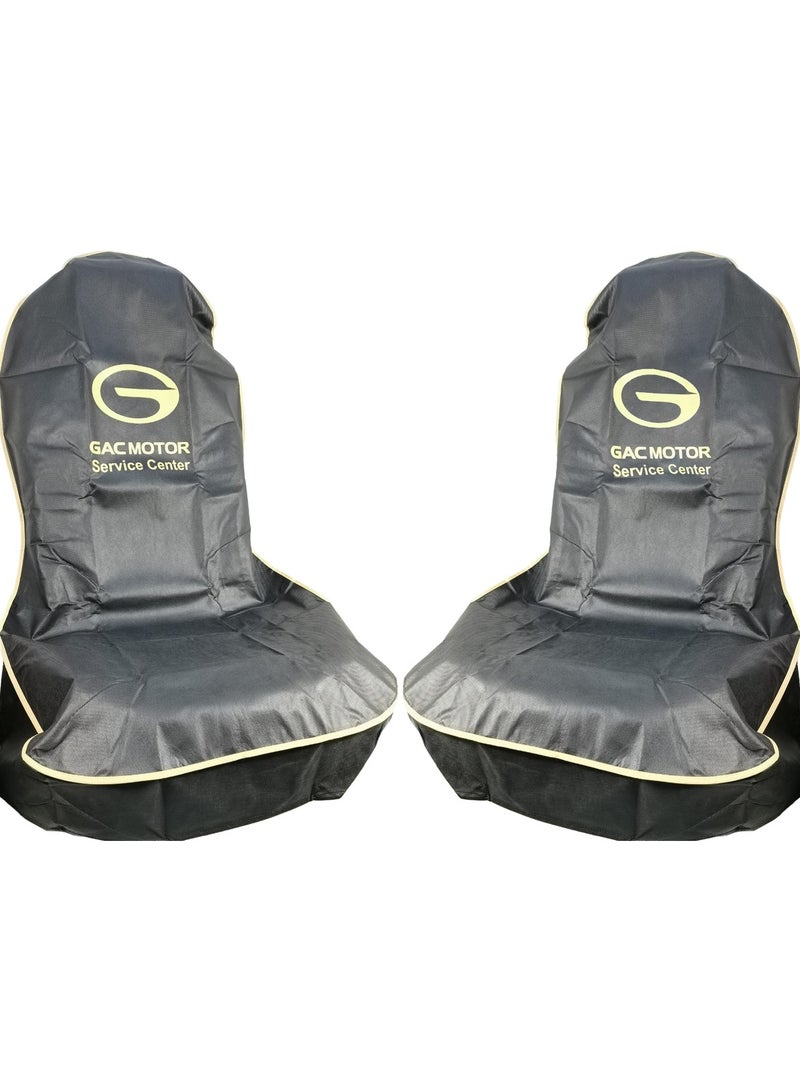 GAC MOTOR Service Centre Seat Cover Universal Car Seat Dust Dirt Protection Cover, Extra Protection For Your Seat 2pcs Set, Black - Image 3
