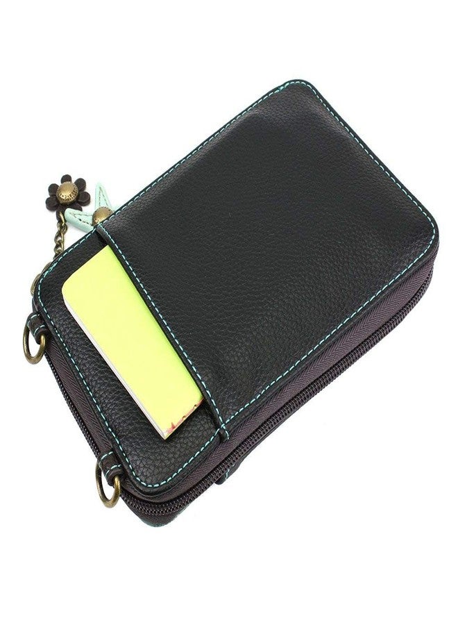 Chala Sea Turtle Wallet Crossbody Handbag - Convertable Strap, 5.25"W x 7.5"H x 1.5"D - Image 4