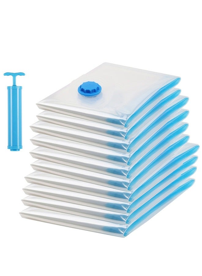 10-Piece Reusable Sealer Vacuum Storage Bag With Suction Pump，5 Different Sizes Vacuum Seal Bag - Image 1