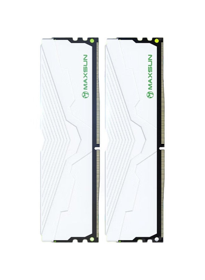 MAXSUN ماكسون 32 جيجابايت (16 جيجابايت × 2) مجموعة ذاكرة ديسكتوب DDR4 3200 مع موزع حرارة من سلسلة وايت هانتر W4 - Image 2