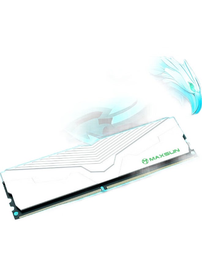 MAXSUN ماكسون 32 جيجابايت (16 جيجابايت × 2) مجموعة ذاكرة ديسكتوب DDR4 3200 مع موزع حرارة من سلسلة وايت هانتر W4 - Image 3