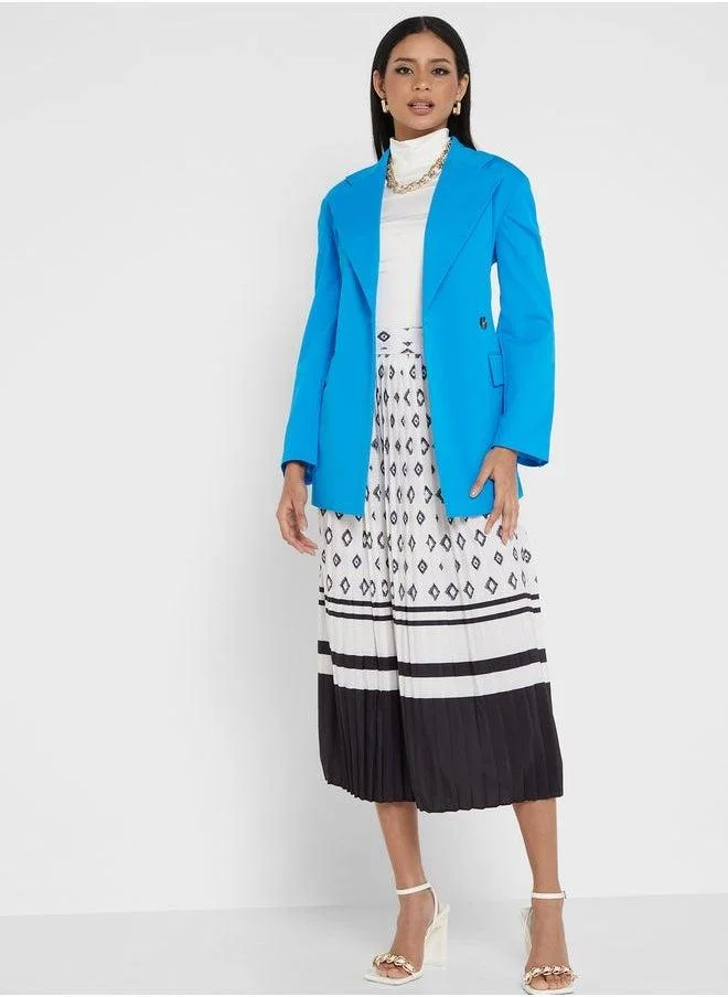 Refka by modanisa High Waist Printed Skirt