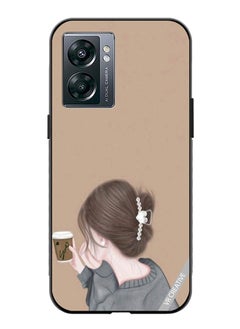 Protective Case Cover For Oppo A57 5G Sipping Design Multicolour