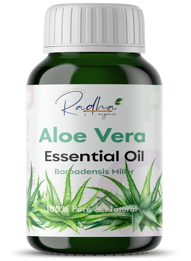 Radha Organic Aloe Vera Essential Oil - 100% Pure Aloe Vera Oil for Skin, Hair, and Aromatherapy, 10 ML - Image 1