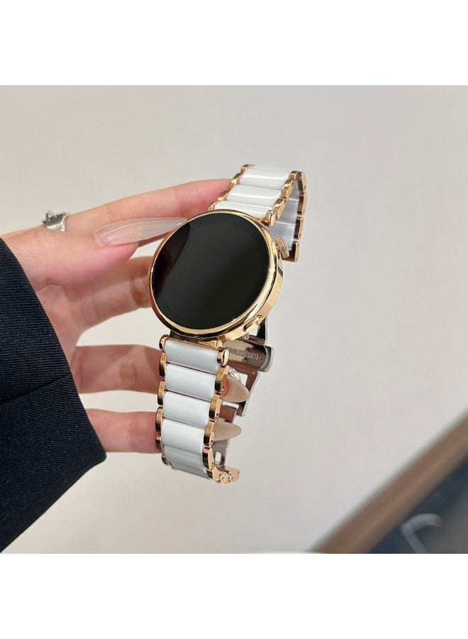 NIBEMINENT HUAWEI Watch GT5 Pro 18mm Stainless Steel Ceramic Band  - Image 1