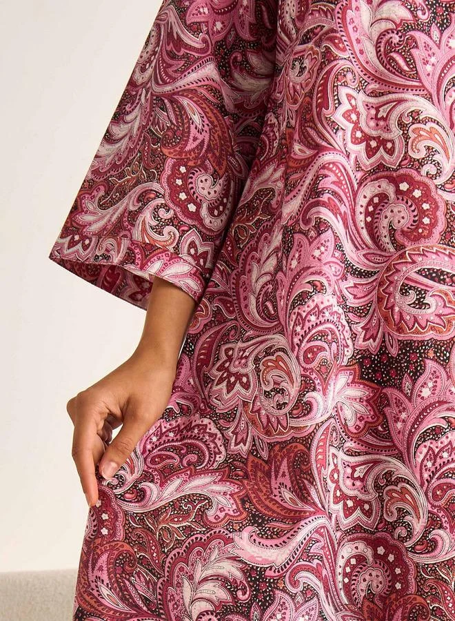 Splash FAV Night Dress Long Sleeves Printed Cotton