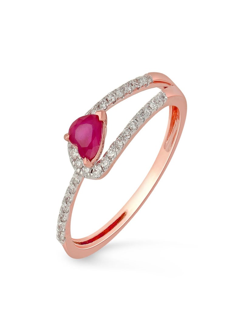 Malabar Gold and Diamonds 18 Carat 750 Purity Mine Diamond Ring MRGHTH079RN1 - Image 1