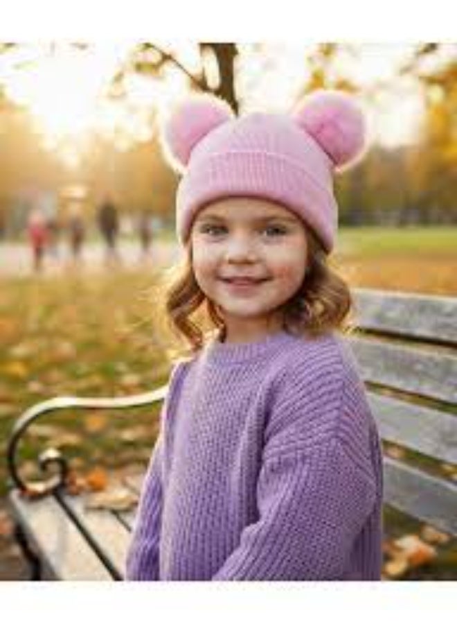 A warm and fun baby hat for winter! The cute animal design with adorable little ears adds a playful and charming touch to your child's look. Soft and comfortable for everyday wear, it protects your child's head from the cold. Made from warm, stretchy fibers, it fits various head sizes and provides all-day comfort. An ideal winter gift for newborns and toddlers, making winter fun and safe. - Image 1