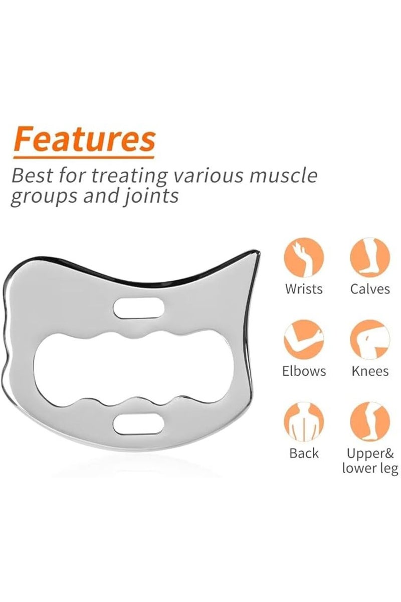 Stainless Steel Gua Sha Muscle Scraper Tool, Stainless Steel Muscle Scraper Tool,Tools-Massage Scrap - Image 3