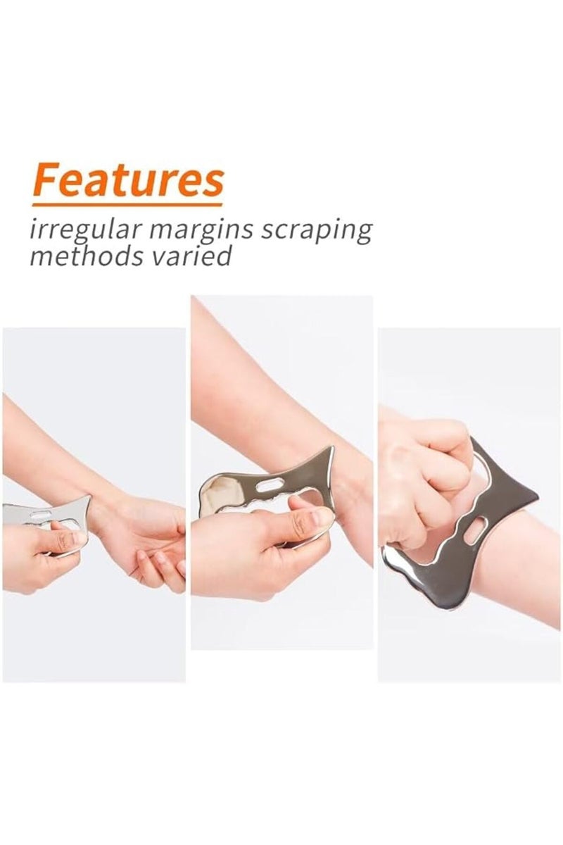 Stainless Steel Gua Sha Muscle Scraper Tool, Stainless Steel Muscle Scraper Tool,Tools-Massage Scrap - Image 5