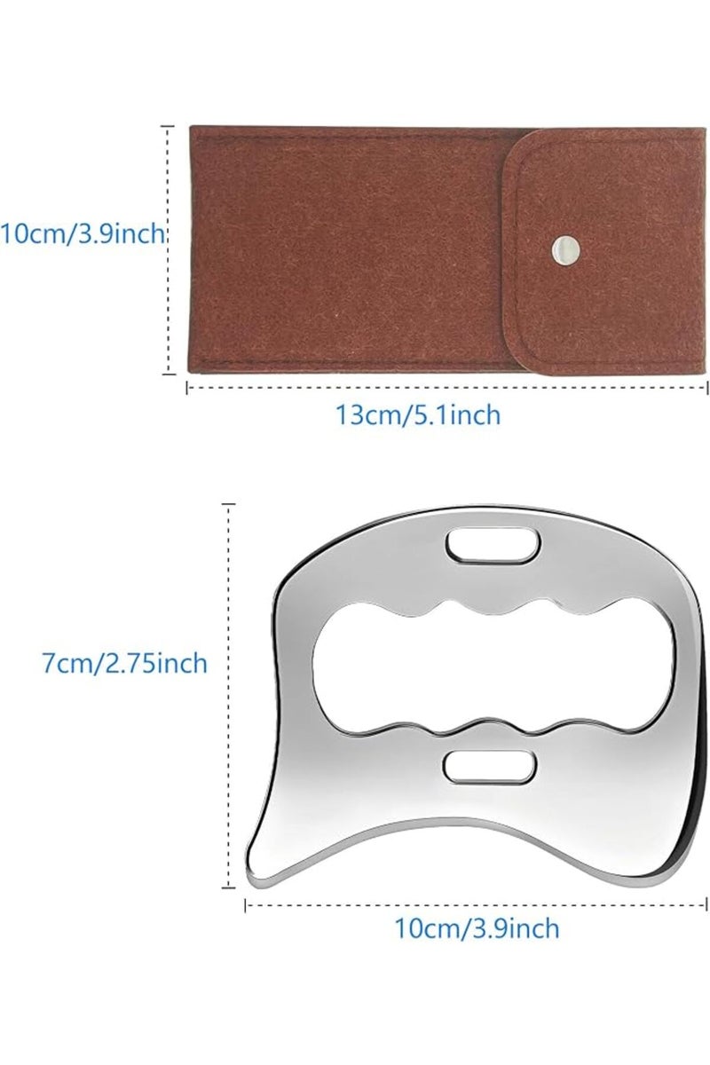 Stainless Steel Gua Sha Muscle Scraper Tool, Stainless Steel Muscle Scraper Tool,Tools-Massage Scrap - Image 2