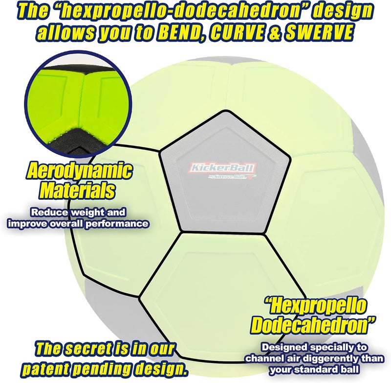 KickerBall - Curve and Swerve Soccer Ball/Football Toy - Kick Like The Pros, Great Gift for Boys and Girls - Perfect for Outdoor & Indoor Match or Game - Image 3