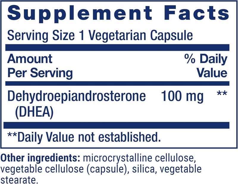 Life Extension لايف إكستينشن دي إتش إي إيه لتحقيق توازن الهرمونات ودعم المناعة والصحة الجنسية وصحة العظام وصحة القلب والأوعية الدموية ومكافحة الشيخوخة ودعم المزاج خالي من الكائنات المعدلة وراثيًا وخالي من الغلوتين 60 كبسولة نباتية - Image 3