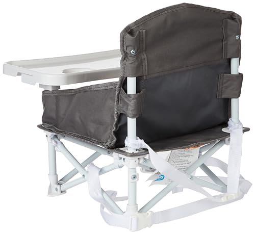 Regalo My Chair 2-in-1 Portable Travel Booster Seat & Activity Chair, Bonus Kit Includes, Oversized Removable Tray with Cup Holder, Gray - Image 4