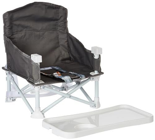 Regalo My Chair 2-in-1 Portable Travel Booster Seat & Activity Chair, Bonus Kit Includes, Oversized Removable Tray with Cup Holder, Gray - Image 3