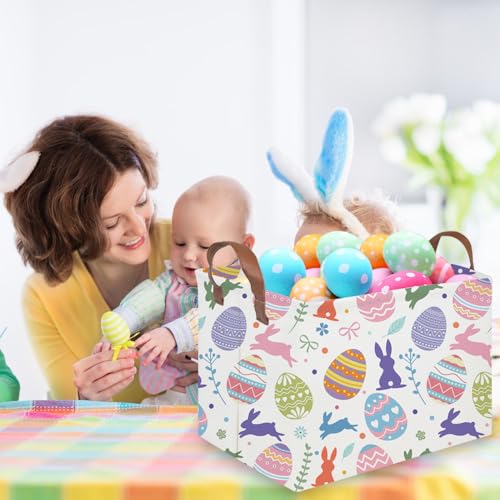 FXOCSHE FXOLCSHE Rectangular 3pack Easter basketEaster basket emptyKids Toy Storage Basket for baby BedroomToy Gift OrganizermKids Storage BinEaster gift boxCute Easter egg - Image 3