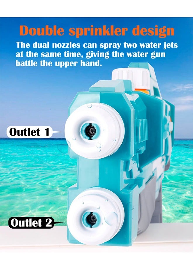 ZCM-HAPPY - Children's Pull-out Dual Nozzle Water Gun Toy for Kids Lightweight and Durable Water Blaster Perfect for Beach Splashing Water Fights Pool Parties and Outdoor Summer Fun - Image 1