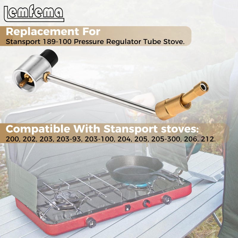 Lemfema 1LB Propane Gas Pressure Regulator - Stove Pressure Regulator Replacement for Stansport Camping Stove, Compatible with Camp Chef Everest Campstove 189-100 - Image 4
