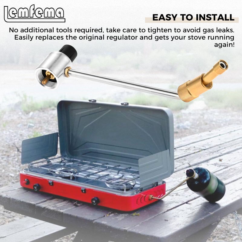 Lemfema 1LB Propane Gas Pressure Regulator - Stove Pressure Regulator Replacement for Stansport Camping Stove, Compatible with Camp Chef Everest Campstove 189-100 - Image 5