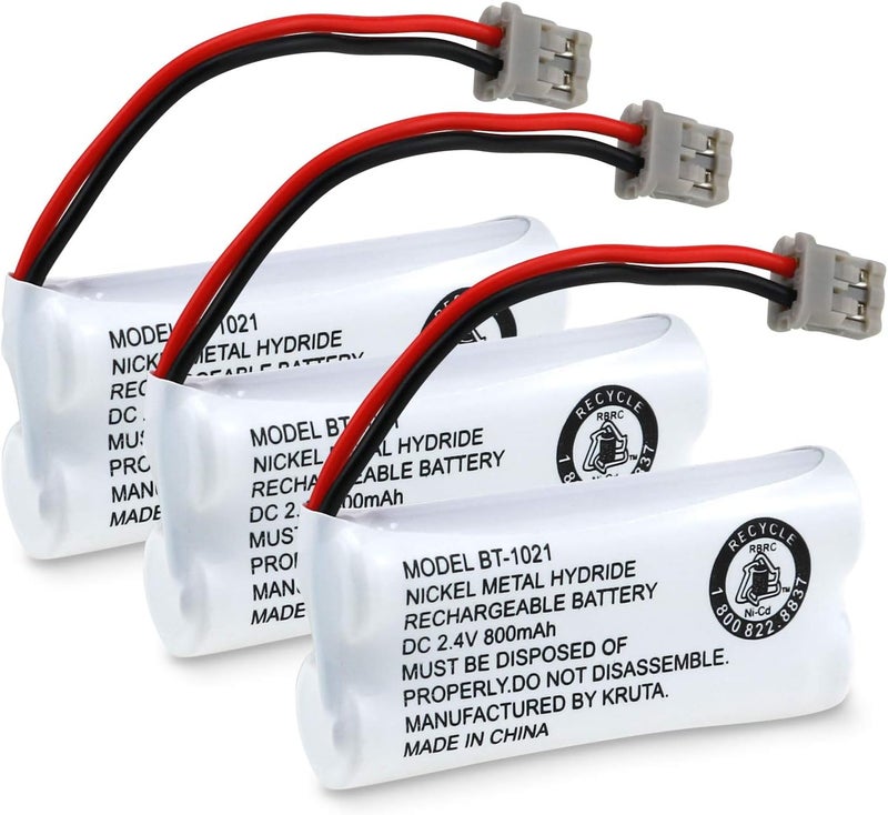Kruta BT-1021 BBTG0798001 Compatible with Uniden BT-1021 BT1021 BT-1008 BT-1016 BT-1025 2.4V 800mAh Cordless Handset Phone Rechargeable Replacement Battery - Image 1