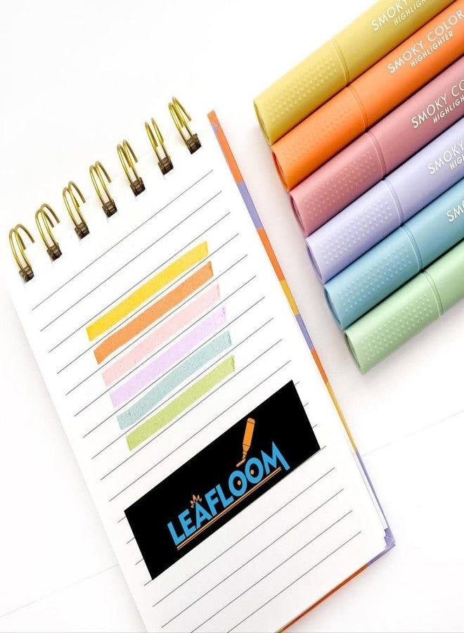 Dodhar مجموعة أقلام تظليل دودهار سموكي كولور باستيل، 6 أقلام - رؤوس إزميلية 1-4 مم، ألوان محايدة ناعمة لا تسيل، أقلام تحديد مثلثة الشكل للكتابة في المذكرات وتدوين الملاحظات واللوازم المدرسية - Image 5