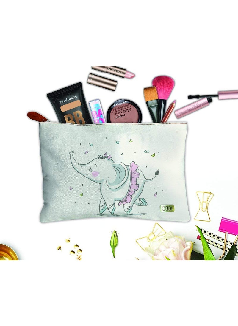 Paper Plane Design Paper Plane Design Multipurpose Canvas Pouch Bag for Travel Kit Utility Gadgets Makeup Accessories etc  - Image 2