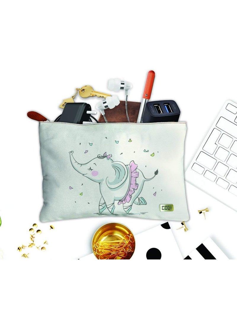 Paper Plane Design Paper Plane Design Multipurpose Canvas Pouch Bag for Travel Kit Utility Gadgets Makeup Accessories etc  - Image 4