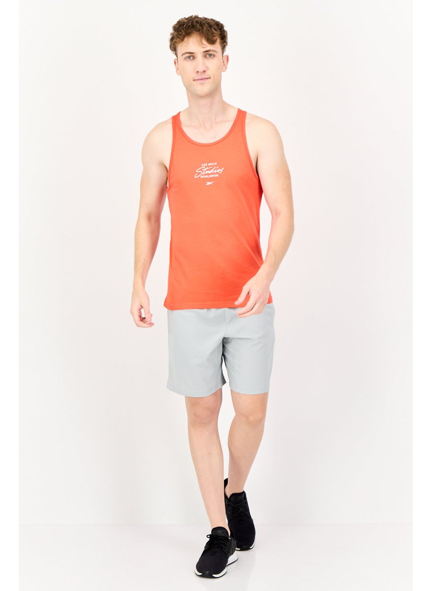 Reebok Men Sportswear Fit Brand Logo Running Shorts, Grey  - Image 4