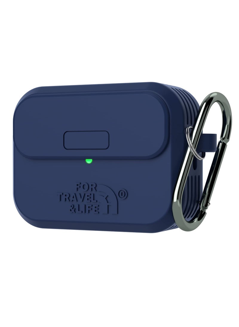 Generic - Durable Headphone Protective Case for AirPods Pro 2nd and 1st Generation, Military Grade Design, Perfect Fit for Apple AirPods Pro 2022 and 2019 Charging Case in Navy Blue - Image 1
