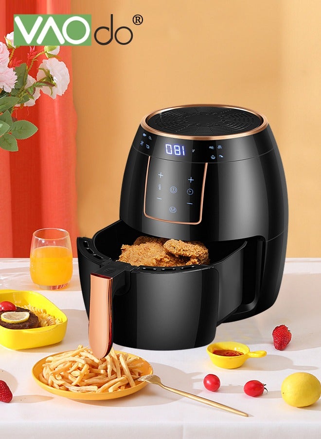VAOdo Air Fryer 5.5L Capacity Electric Air Fryer Oil-Free Cookware Digital Display 1300W Rated Power Black - Image 2