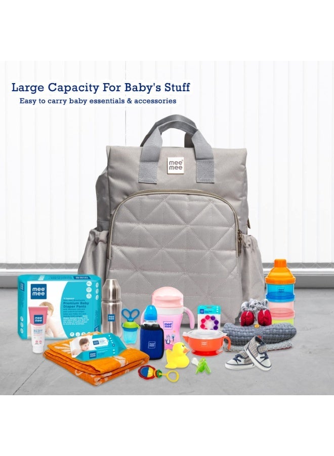 Mee Mee Maternity Diaper Bag | Spacious, Stylish, Functional, Convenient for Moms on the Go | Waterproof and Stain Resistant Travel Essential with Multiple Pockets and Diaper Changing Pad (Cyan) - Image 4