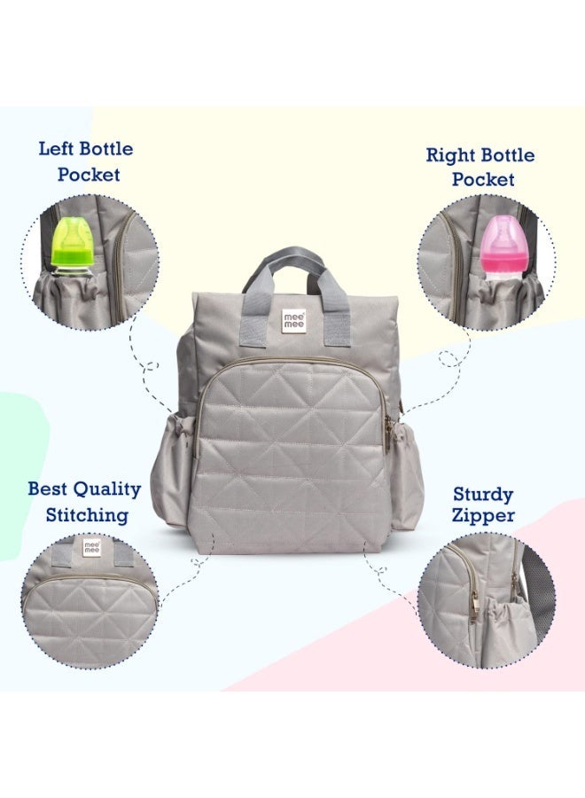 Mee Mee Maternity Diaper Bag | Spacious, Stylish, Functional, Convenient for Moms on the Go | Waterproof and Stain Resistant Travel Essential with Multiple Pockets and Diaper Changing Pad (Cyan) - Image 3