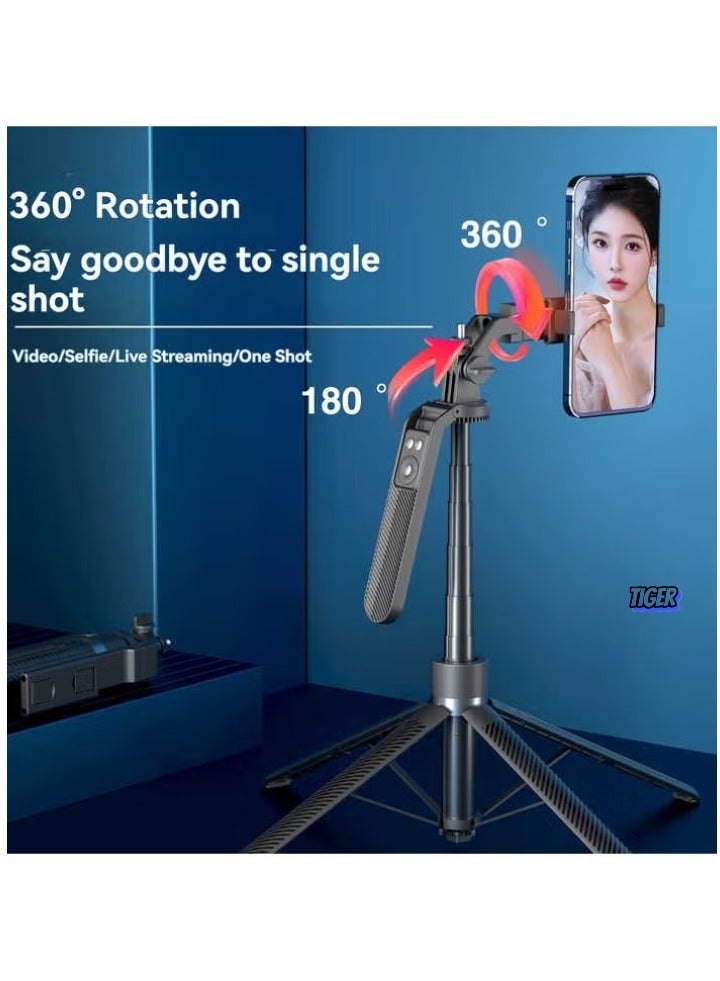 TIGER A14 Bluetooth Aluminum Light Handheld Mini Smart Flexible Mobile Tripod Selfie Phone Stand Holder with Remote Wireless Stick for Phone & Tablet – Portable & Adjustable, Perfect for Photography & Video Recording - Image 2