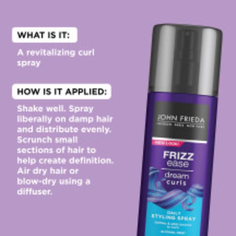 John Frieda Frizz Ease Dream Curls Daily Styling Spray for Curly Hair, Magnesium-enriched Formula, Revitalizes Natural Curls, 6.7 Ounce - Image 4