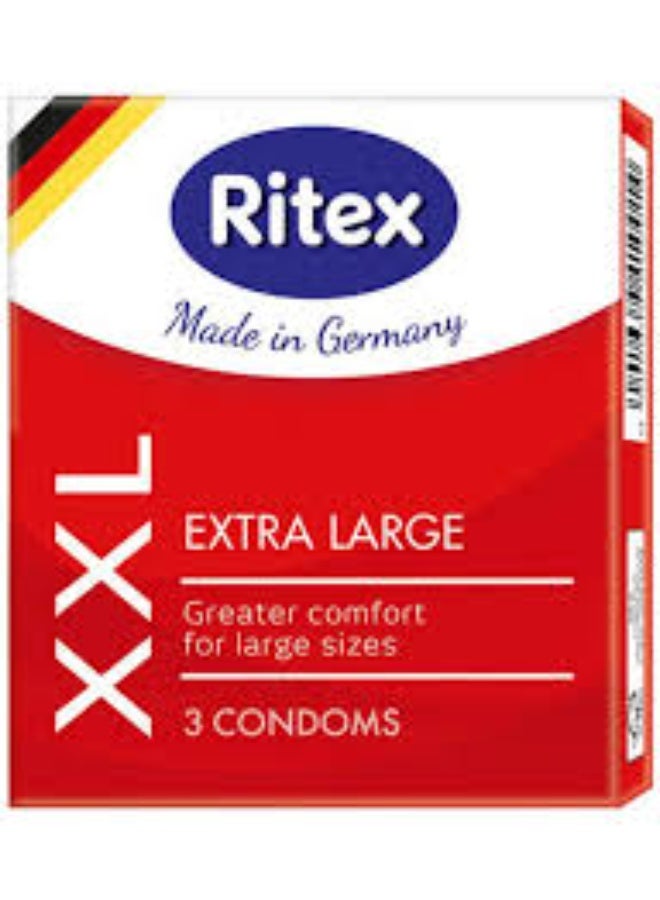 Ritex xxl extra iarge 3 condoms