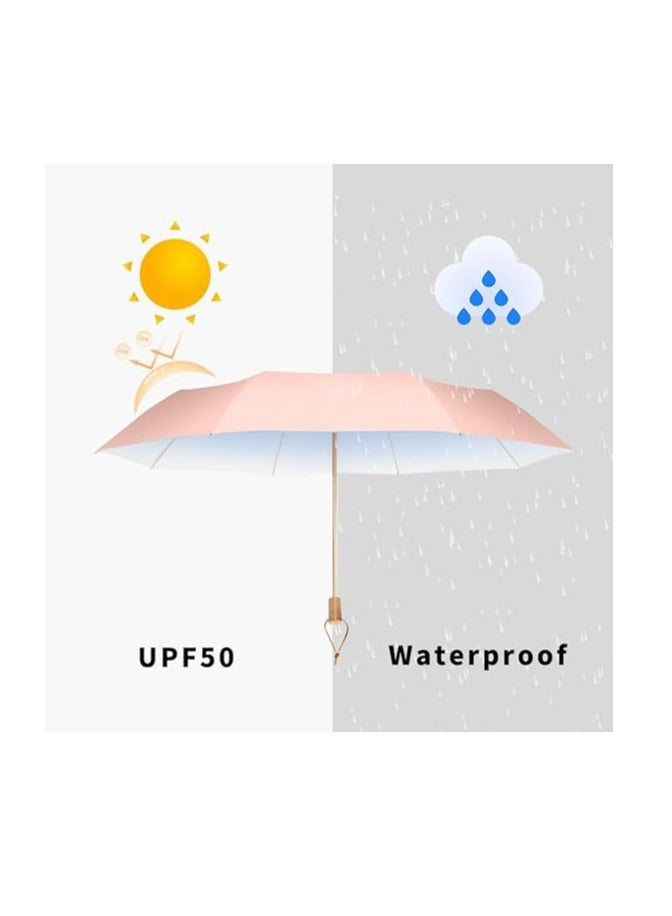 مظلة سفر صغيرة للحقيبة مع غلاف مظلة مضادة للأشعة فوق البنفسجية قابلة للطي خفيفة الوزن محمولة للرجال والنساء مظلات للمطر مقاومة للرياح قوية ضد الرياح والمطر والشمس - Image 5