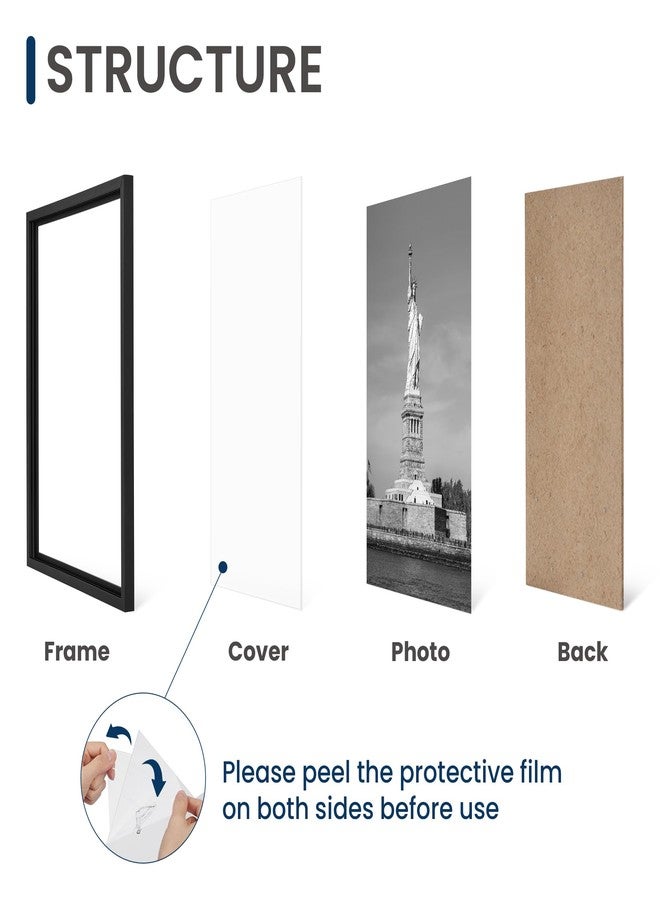 ENJOYBASICS 13x19 Picture Frame, Display Poster 11x17 with Mat or 13 x 19 Without Mat, Wall Gallery Photo Frames, Black, 2 Pack - Image 3