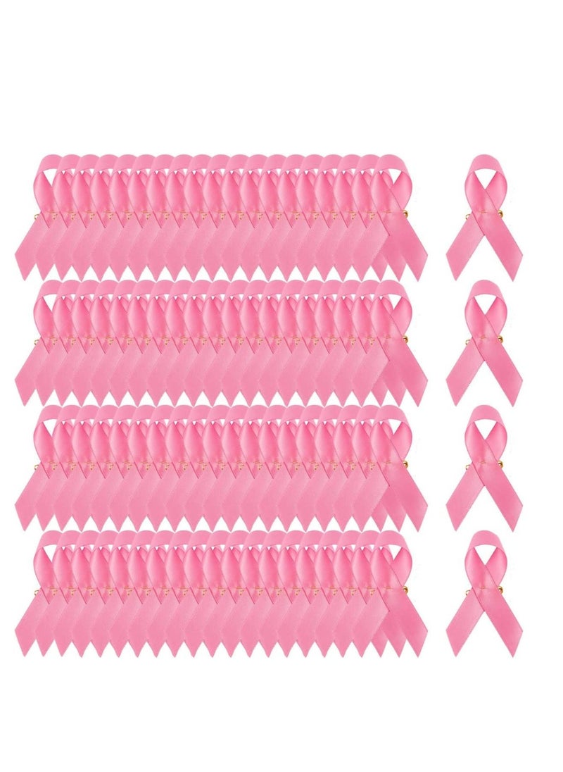 PRINTSHOP4ME - Pink Breast cancer Awareness Ribbon label pin 80 Pcs - Image 1