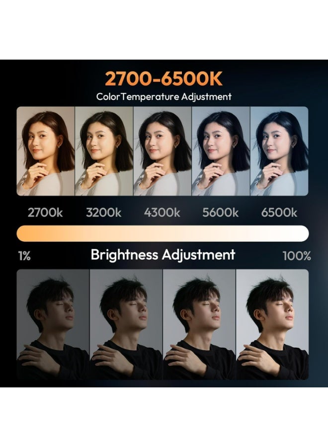 ULANZI LM-P40 Bi-Color LED Video Light, 2700-6500K 40W Portable Camera Light, 5000mAh Rechargeable Battery, 8 Scene Modes, Mini Studio Lighting for YouTube, Vlogging, Live Streaming, Photography - Image 3